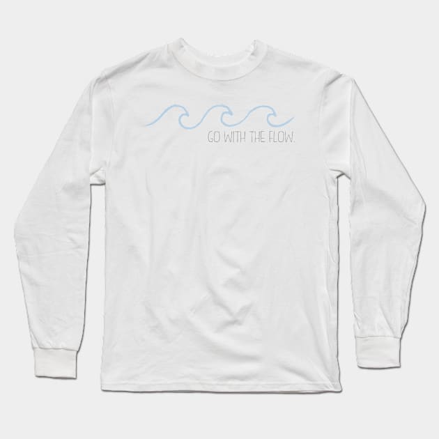 Go with the Flow Wave Long Sleeve T-Shirt by annmariestowe